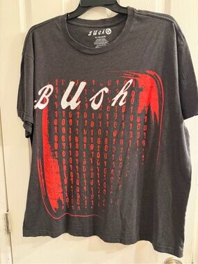 NWT vintage inspired Bush Band Graphic Tee - Black & Red